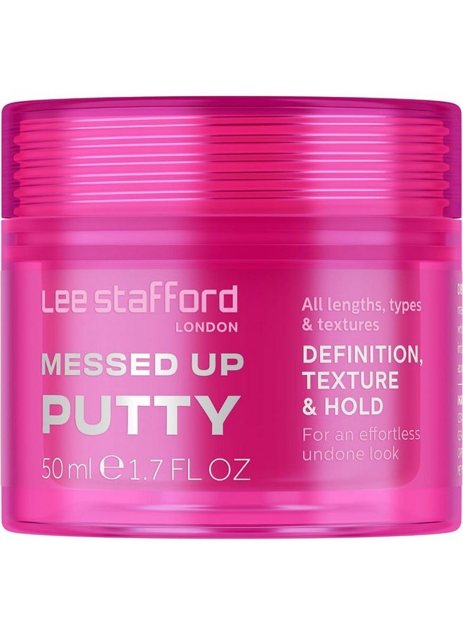 Lee Stafford Hair Styling Pomade | Messed Up Putty - Lighweight, Pliable Shaping Wax for All Lengths, Firm Hold for Texturizing and Definition, 1.7 Fl Oz