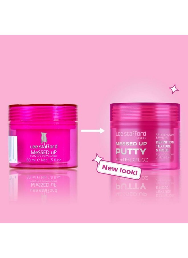 Lee Stafford Hair Styling Pomade | Messed Up Putty - Lighweight, Pliable Shaping Wax for All Lengths, Firm Hold for Texturizing and Definition, 1.7 Fl Oz