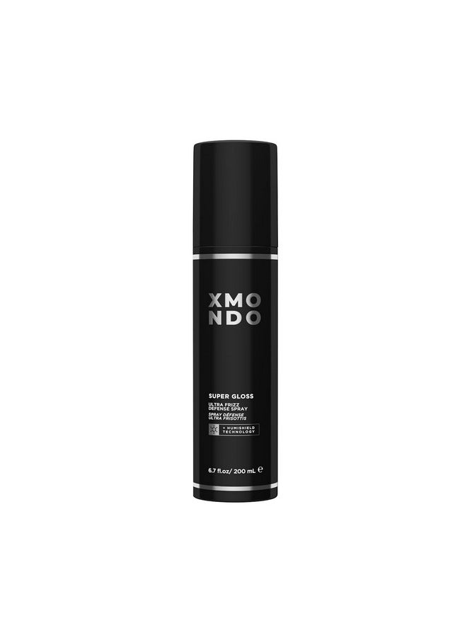 XMONDO Hair Super Gloss Ultra Frizz Defense Spray | Ultimate Frizz & Humidity Guard Designed with Humishield Technology, Vegan Formula Promotes Softer Strands and Enhances Shine, 6.7 Fl Oz
