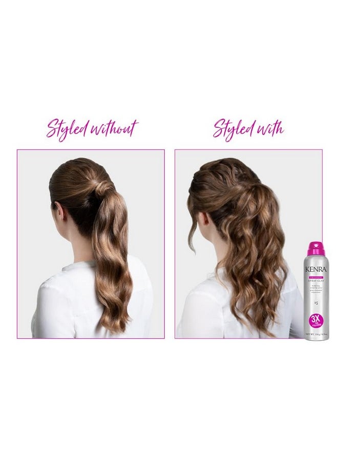 Kenra Volumizing Spray Clay 15 | Bodifying, Fullness Spray | 3X The Fullness | Medium Hold | Provides Texture & Volume With A Long-Lasting Finish | All Hair Types | 4 oz