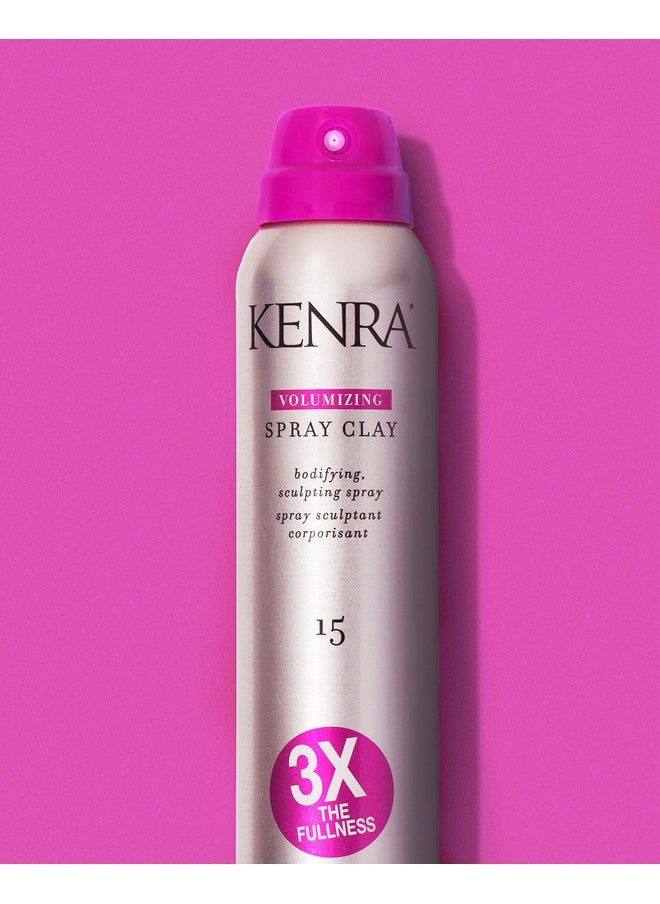 Kenra Volumizing Spray Clay 15 | Bodifying, Fullness Spray | 3X The Fullness | Medium Hold | Provides Texture & Volume With A Long-Lasting Finish | All Hair Types | 4 oz