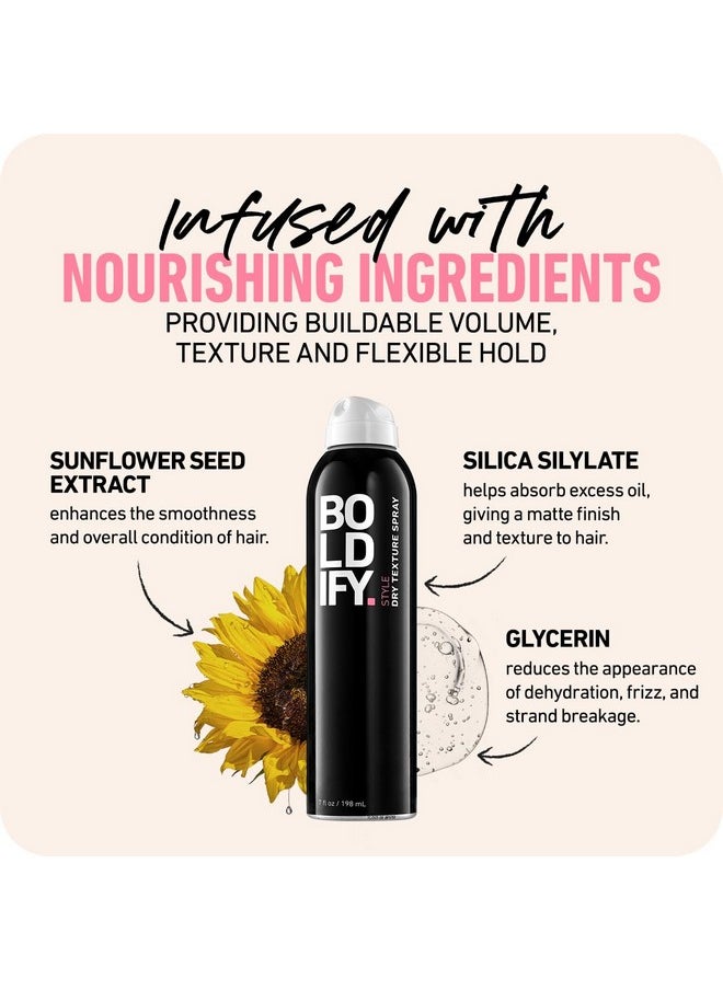 Boldify Dry Texture Spray - Hair Volumizer and Texturizing Spray for Fine Hair - Stylist Recommended Volume Products for Women & Men