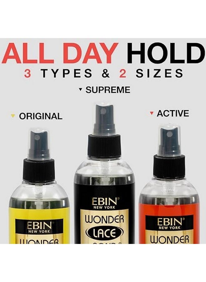 EBIN NEW YORK Wonder Lace Bond Lace Melt Spray - Extreme Firm Hold (Supreme) | Flawless,Natural, and Seamleass finish, No Reside, Long Lasting Formula with Protecting Edges, Perfect for wigs