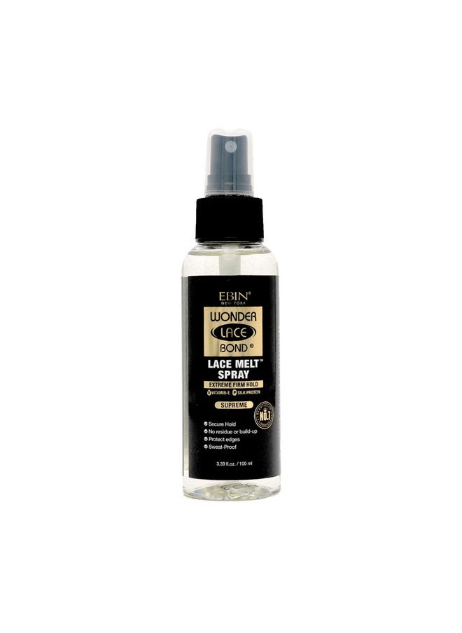 EBIN NEW YORK Wonder Lace Bond Lace Melt Spray - Extreme Firm Hold (Supreme) | Flawless,Natural, and Seamleass finish, No Reside, Long Lasting Formula with Protecting Edges, Perfect for wigs