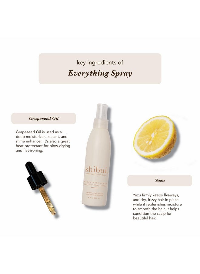 SHIBUI Everything Spray, Color Protecting Leave-in Treatment, Detangles & Fights Frizz, for Fine to Medium Hair, Vegan & Sulfate-Free, 8 Fl Oz