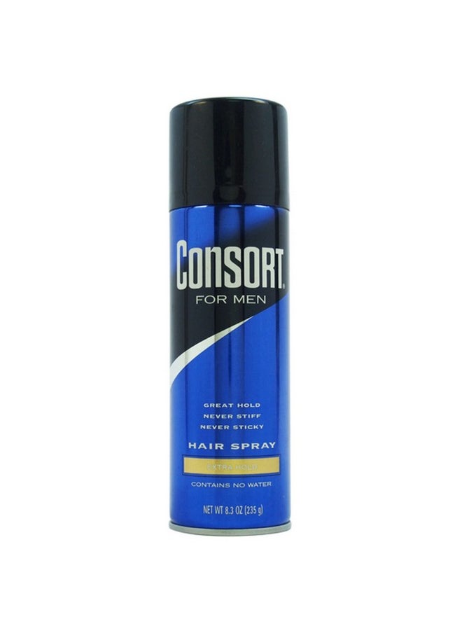 Consort Extra Hold Unscented Aerosol Hair Spray for Men, 8.3 oz - The Ultimate Mens Hairspray for Thin Hair and Mens Grooming Needs, Dry Look Styling