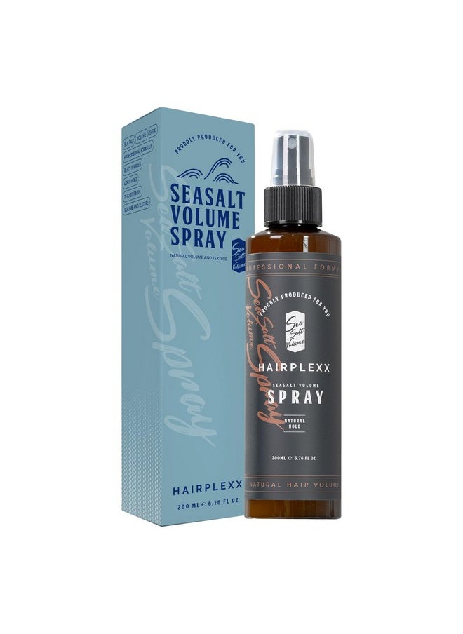 Hairplexx Sea Salt Volume Hair Spray for both Men and Women, Natural Thick and Volumizing Hair Look with Matte Finish and Natural Hold, Paraben Free - 6.76 Fl Oz (Pack of 1)
