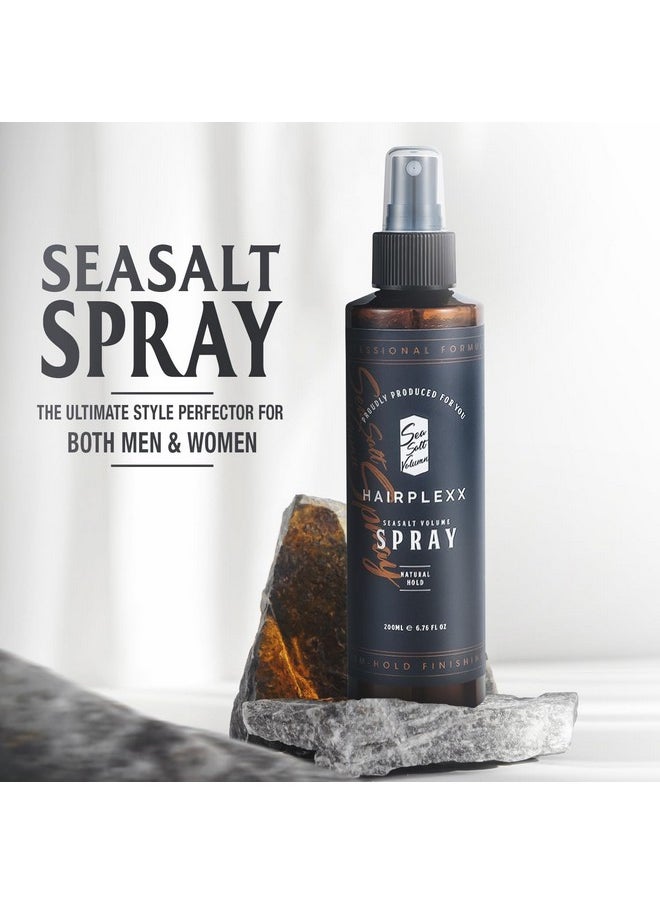 Hairplexx Sea Salt Volume Hair Spray for both Men and Women, Natural Thick and Volumizing Hair Look with Matte Finish and Natural Hold, Paraben Free - 6.76 Fl Oz (Pack of 1)