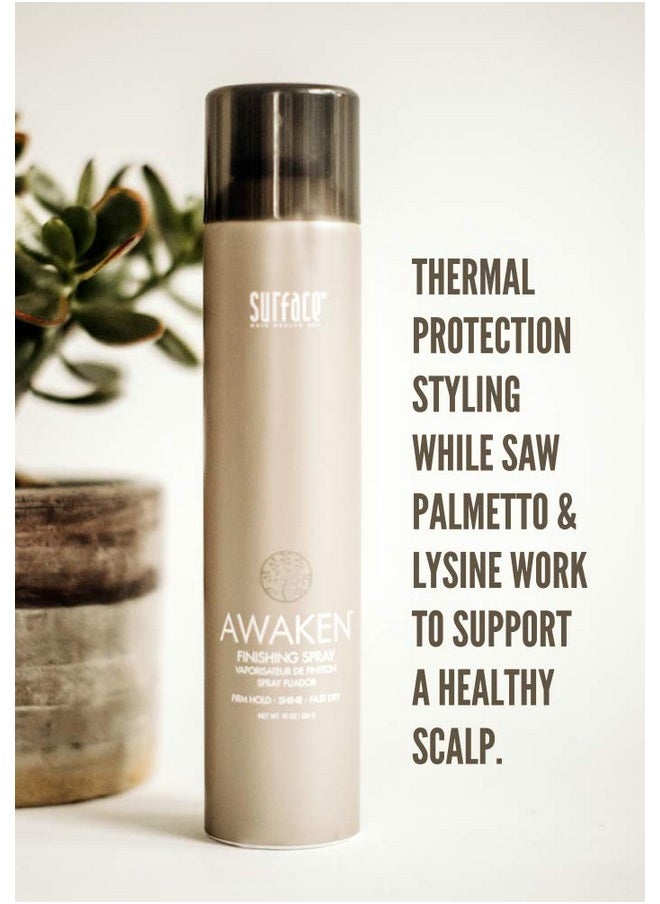 SURFACE Hair Awaken Finishing Spray, Thicken, Rejuvenate And Revitalize With A Firm Hold, Vegan And Paraben Free, 10 Fl. Oz.