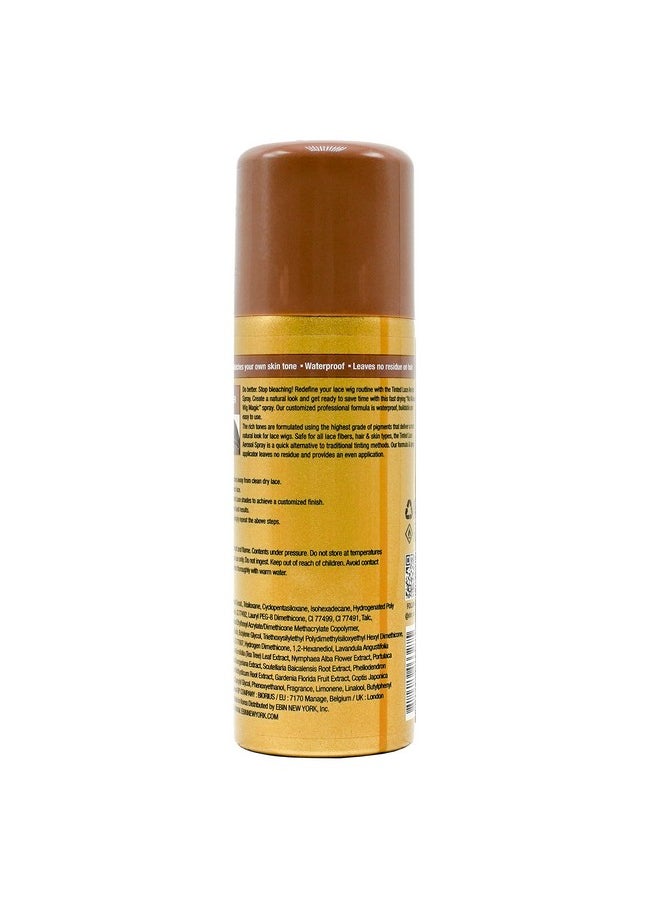 EBIN NEW YORK Tinted Lace Spray - Medium Dark Brown 2.7oz/ 80ml, Quick dry, Water Resistant, No Residue, High pigmentation, Even Spray, Matching Skin Tone, Natural Look, Tinted Spray for Wig