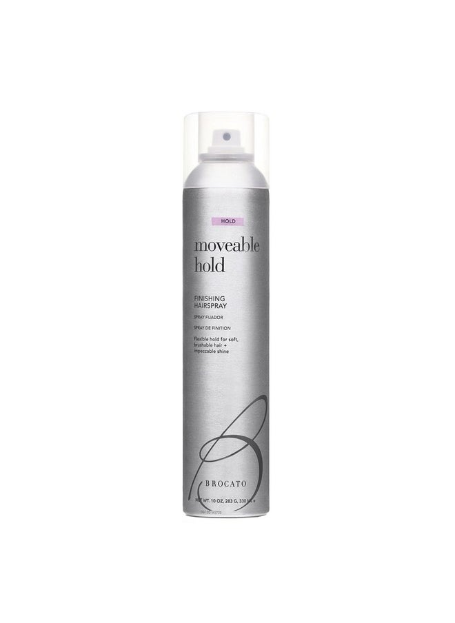 Brocato Moveable Hold Finishing Hairspray (50% VOC), 10oz | Exceptional Control and Brilliant Finish | For All Hair Styles