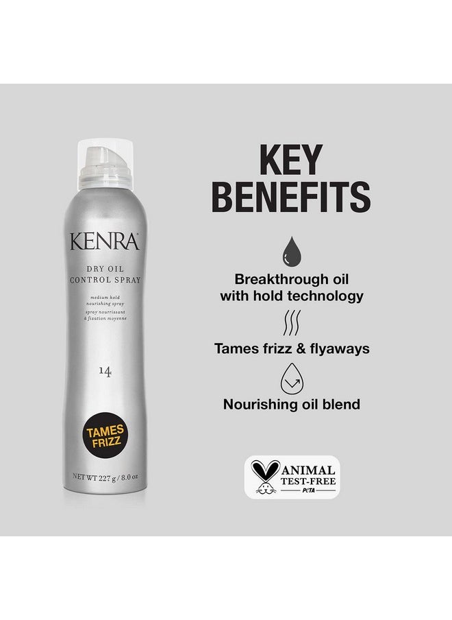 Kenra Dry Oil Control Spray 14 | Medium Hold | Nourishing Spray | Frizz Control Hairspray | All Hair Types | 8 oz