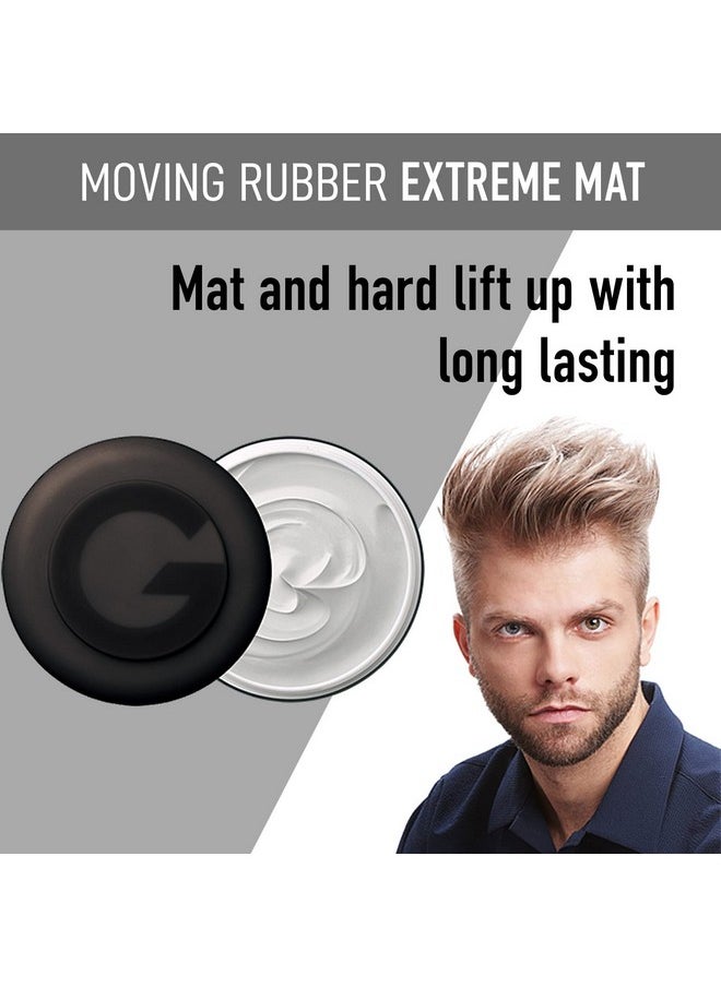 GATSBY Moving Rubber Extreme Mat Hair Styling Wax - Strong Hold, Matte Finish, 80g/2.8oz by mandom