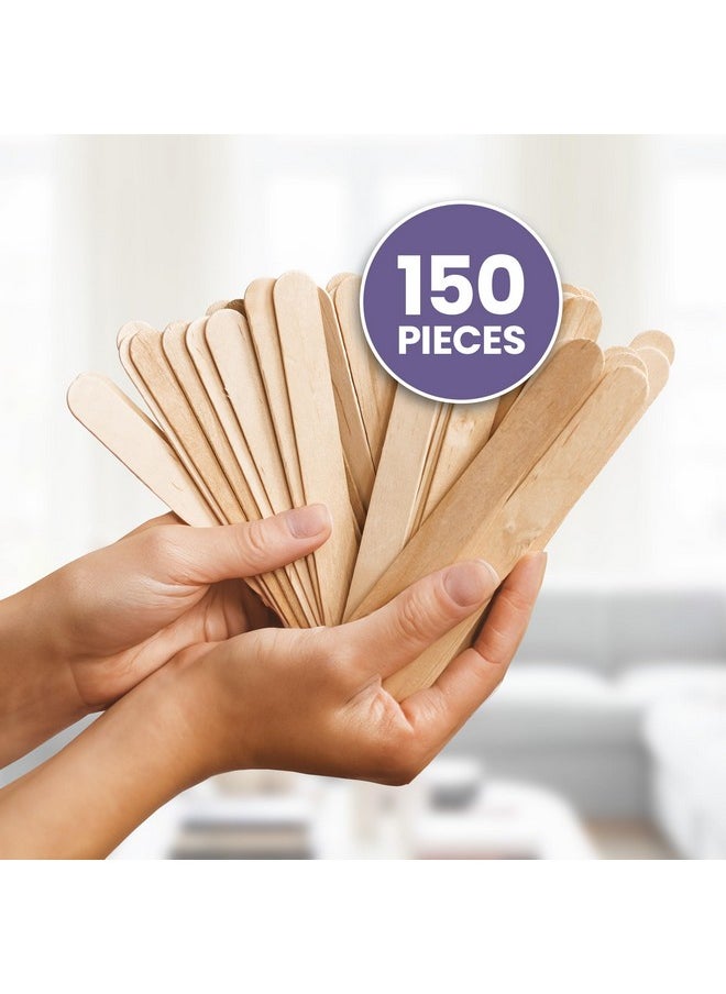 Tress Wellness - Waxing Sticks for Hair Removal - Premium Splinter-Free Wooden Sticks for Waxing, Wax Stick for Body and Face Waxing,150 Wax Sticks