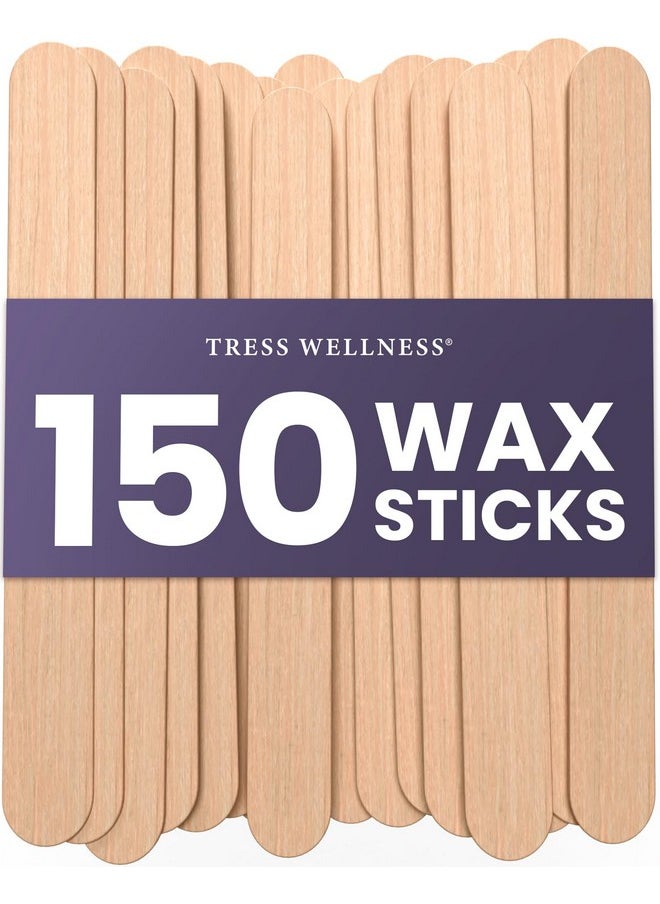 Tress Wellness - Waxing Sticks for Hair Removal - Premium Splinter-Free Wooden Sticks for Waxing, Wax Stick for Body and Face Waxing,150 Wax Sticks