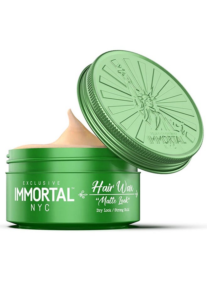 Immortal NYC Matte Look Hair Wax, 1, Provides strong hold, matte finish, natural look, extra volume, all-day control, and washes out easily.