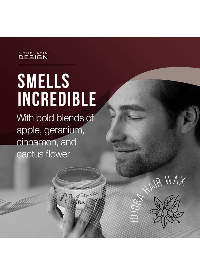 Mon Platin Professional Hair Wax - 150 ml Moisturizing Grooming Wax for Men's Wet and Shiny Look Styling with Jojoba Oil Essence and Pure Water for Scalp Enrichment