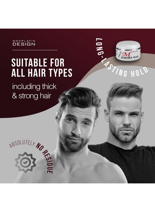 Mon Platin Professional Hair Wax - 150 ml Moisturizing Grooming Wax for Men's Wet and Shiny Look Styling with Jojoba Oil Essence and Pure Water for Scalp Enrichment