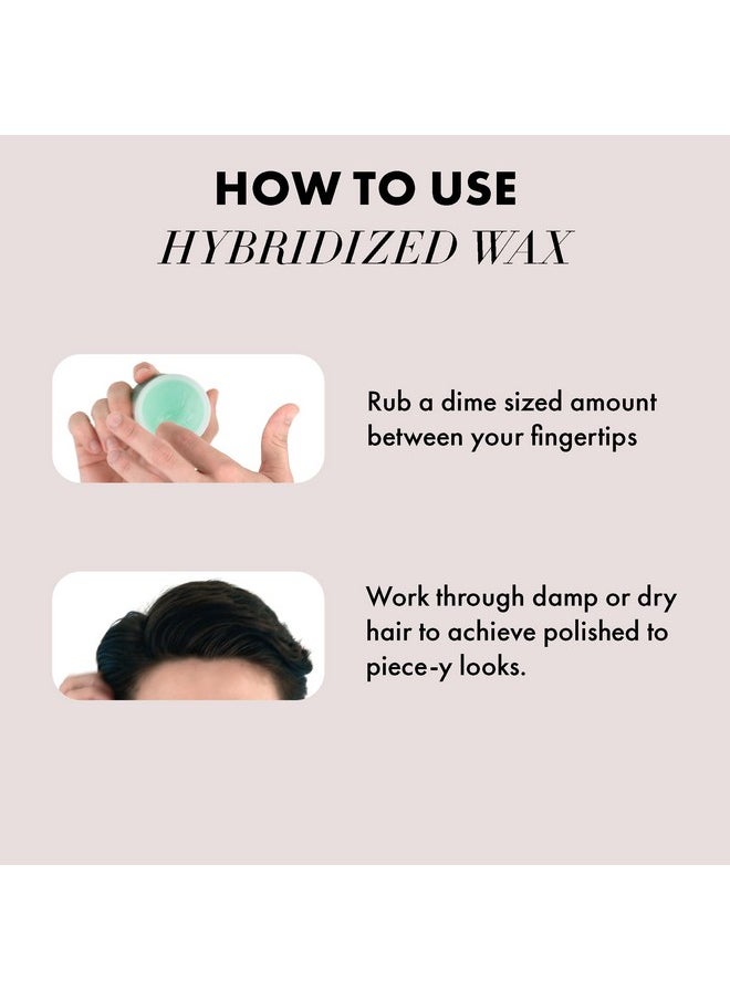 Hanz de Fuko Hybridized Wax - Premium Men’s Hair Styling Wax with Medium Hold & Satin Finish, 2oz