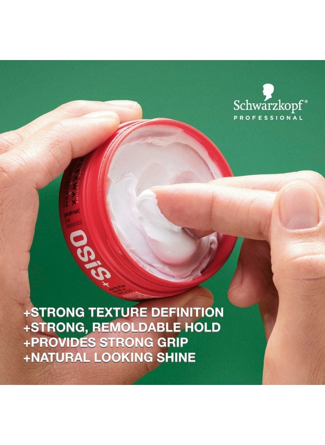OSiS+ Flexwax - Ultra Strong Cream Wax, 2.8 oz - Long-lasting Hold for Creative Hair Styling - Moldable Texturizing Product for Wild Hair Styling and Shine - Washes Out Easily