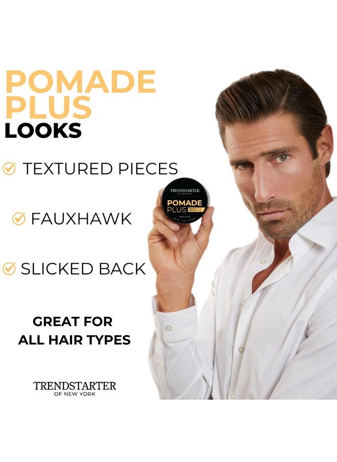 TRENDSTARTER - POMADE SAMPLE PACK - TEST BEFORE YOU INVEST - Matte Wax - Forming Paste - Thickening Fiber - Pomade Plus (Four 0.25oz Samples)
