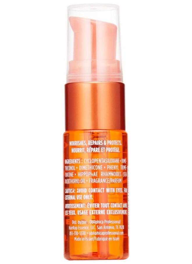 Obliphica Seaberry Leave in Hair Serum for Fine & Medium Hair - Vitamins and Omegas for Frizz Free & Nourished Hair - Hair Serum for Dry Hair and Growth - 0.5 Fl Oz