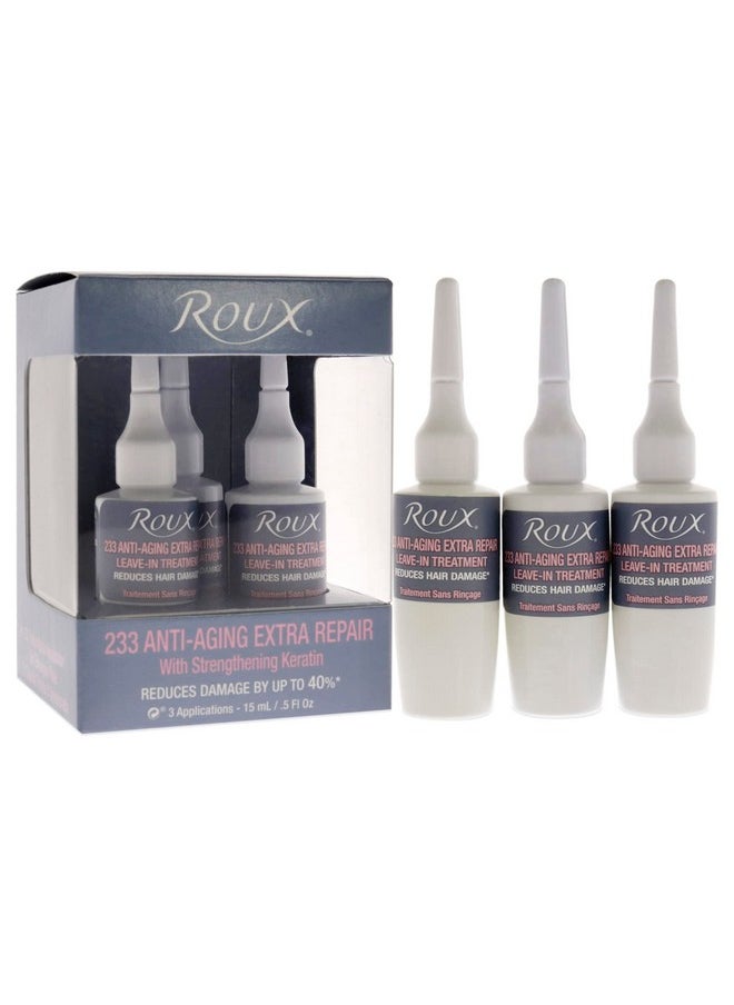 Roux 233 Anti-Aging Extra Repair, Leave In Treatment with Strengthening Keratin, 3 Applications per Box