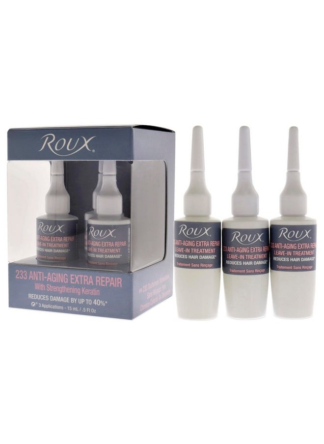 Roux 233 Anti-Aging Extra Repair, Leave In Treatment with Strengthening Keratin, 3 Applications per Box