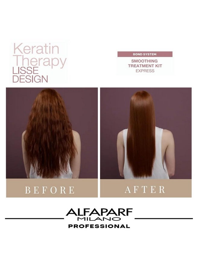 Alfaparf Milano At Home Keratin Hair Treatment - Keratin Therapy Lisse Design Express Brazilian Keratin Treatment - Hair Straightening and Smoothing - Formaldehyde Free - Sulfate Free