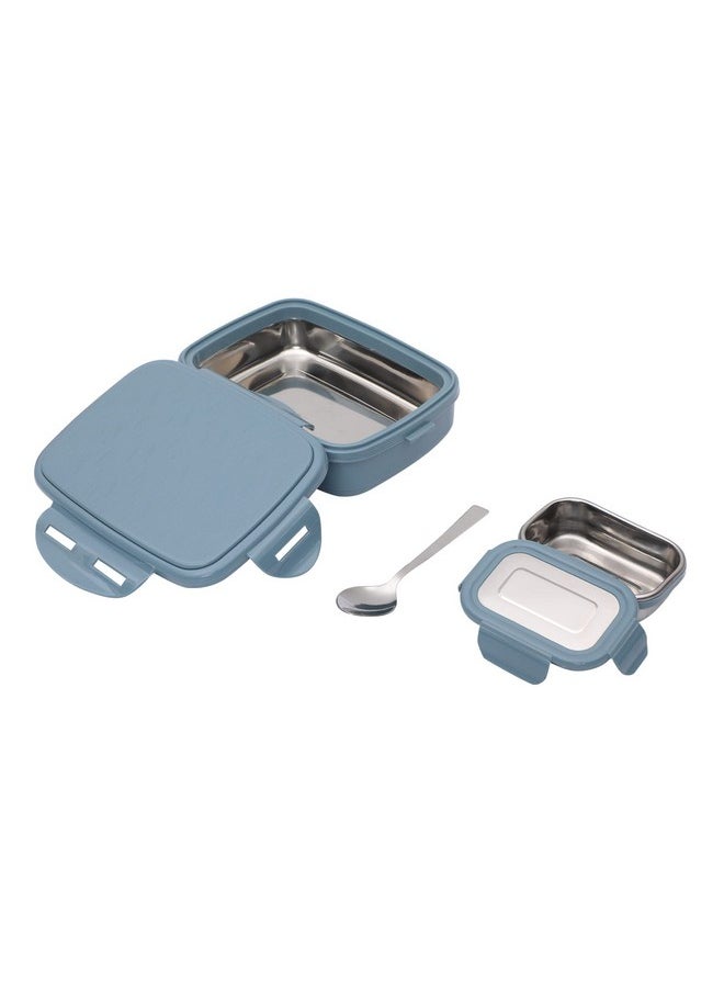 JAYPEE Stainless Steel Insulated Lunch Box Wavesteel Sr. Peacock Plum, 600 ml, Airtight Tiffin Box for School Kids |Spillproof with Silicon Seal |Food Grade | BPA Free