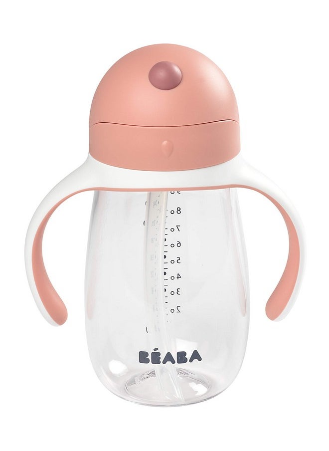 Straw Sippy Cup, Sippy Cup With Removable Handles, Sippy Cup With Straw, Baby Straw Cup, Toddler Cup, Toddler Straw Cups, 8+ Months, 10 Oz, Rose