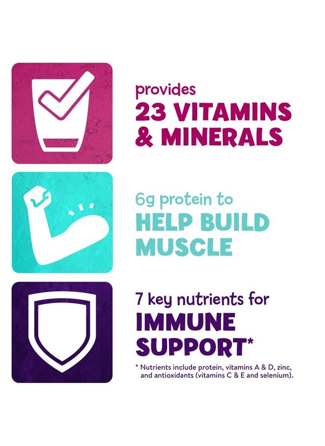 PediaSure Grow & Gain with Immune Support Shake Mix Powder, Kids Shake, 23 Vitamins and Minerals, 6g Protein, Helps Kids Catch Up On Growth, Non-GMO, Gluten-Free, Vanilla, 14.1-oz Can, 8 Servings