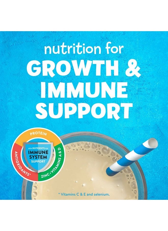 PediaSure Grow & Gain with Immune Support Shake Mix Powder, Kids Shake, 23 Vitamins and Minerals, 6g Protein, Helps Kids Catch Up On Growth, Non-GMO, Gluten-Free, Vanilla, 14.1-oz Can, 8 Servings