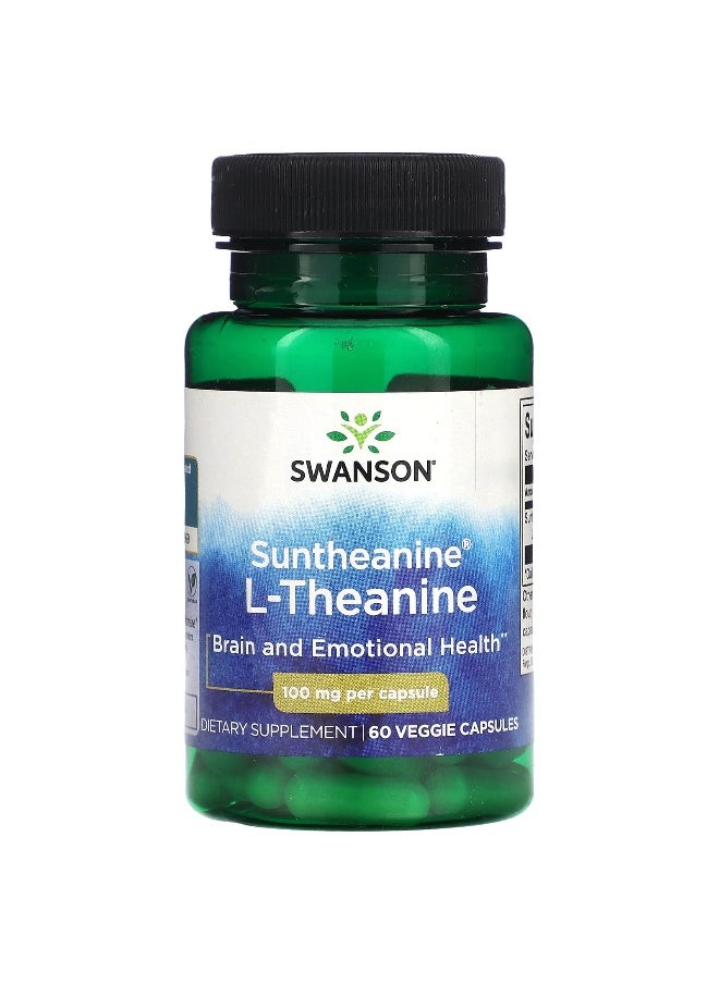 Swanson, Suntheanine L-Theanine, 100 mg, 60 Veggie Capsules