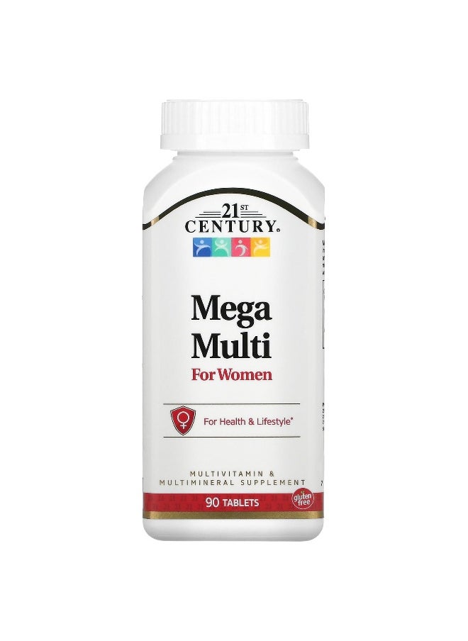 21st Century, Mega Multi for Women, 90 Tablets