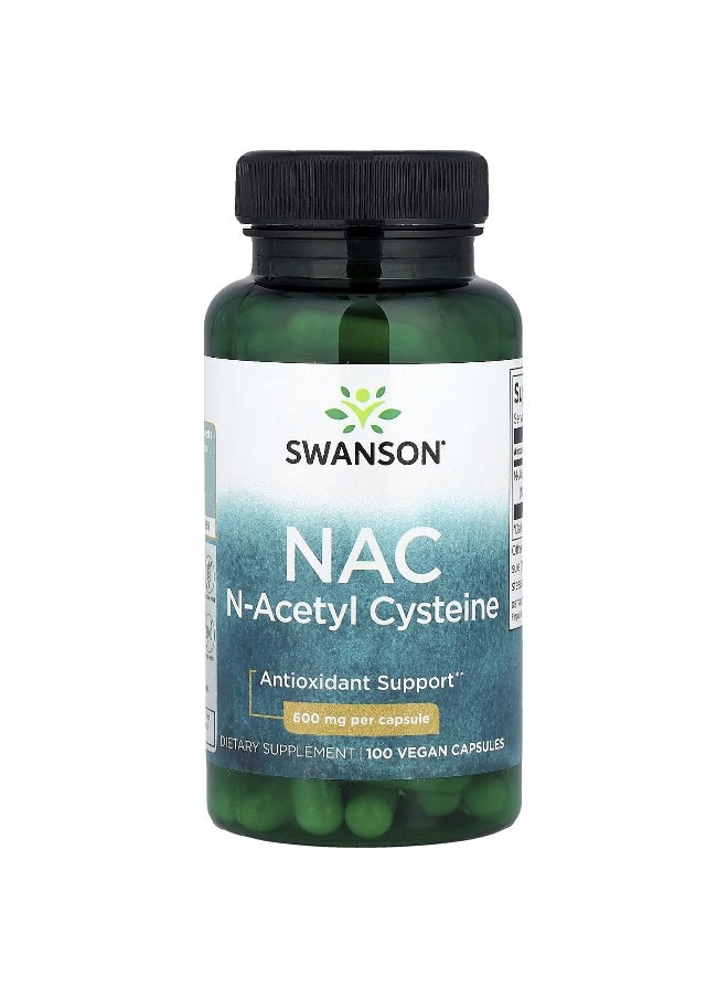 Swanson, NAC, N-Acetyl Cysteine, 600 mg, 100 Vegan Capsules