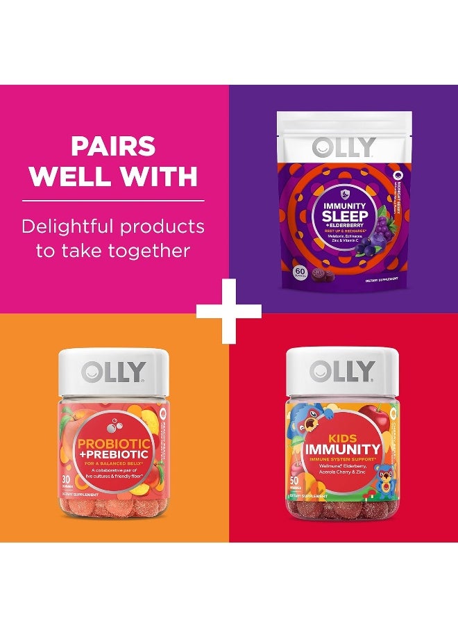 Olly Gummy Active Immunity+Elderberry, 45 Gummies (1 Pack), Berry Flavor