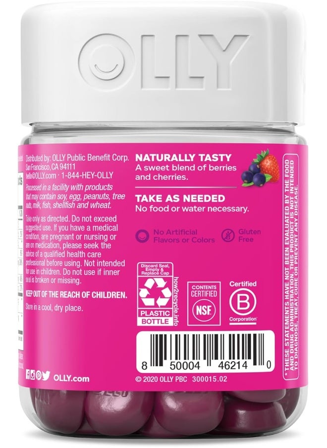 Olly Gummy Active Immunity+Elderberry, 45 Gummies (1 Pack), Berry Flavor