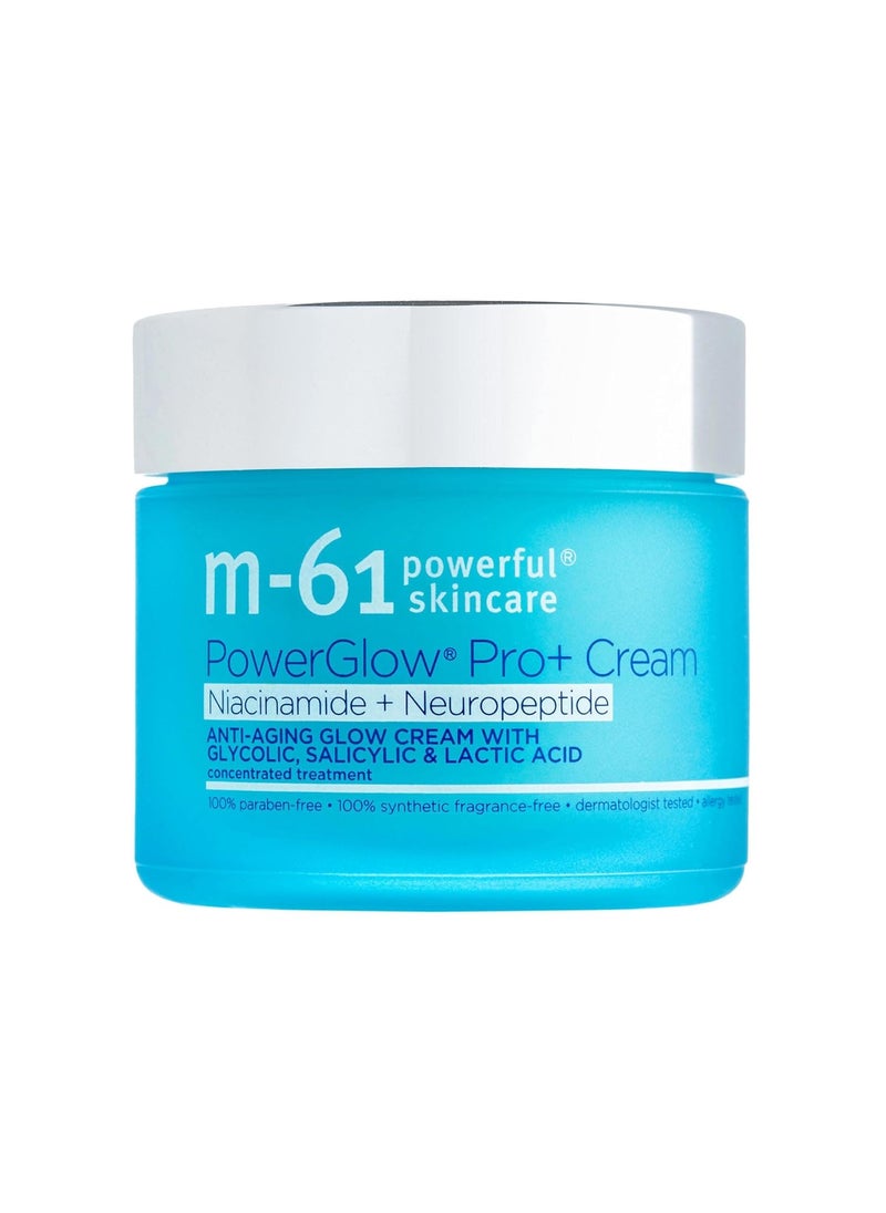 m61 PowerGlow Pro NiacinamideNeuropeptide Cream  niacinamide and neuropeptide firming and retexturizing cream with glycolic salicylic and lactic acid