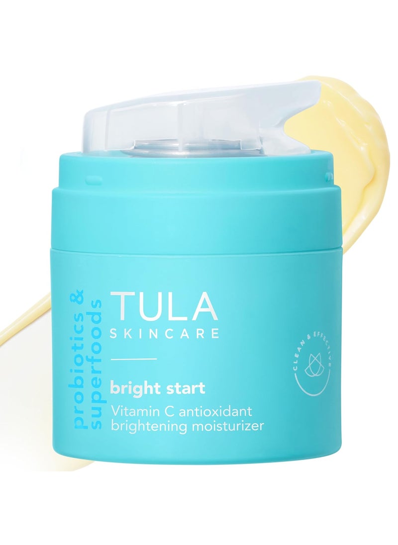 TULA Skin Care Bright Start Vitamin C Antioxidant Brightening Moisturizer  Lightweight Gel Cream Brightens Hydrates  provides Antioxidant Protection 17 oz