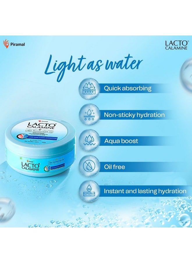 Lacto Calamine Super Light Moisturizer for Face | 150g x 3 | Moisturiser for Oily Skin with Niacinamide, Hyaluronic Acid | Face Moisturizer with 300% Instant Hydration, 90% Stronger Moisture Barrier
