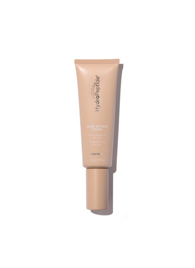 HydroPeptide Solar Defense Face Sunscreen, SPF 30 Broad Spectrum, Tinted, Moisturizing Antioxidant 1.7 Ounce