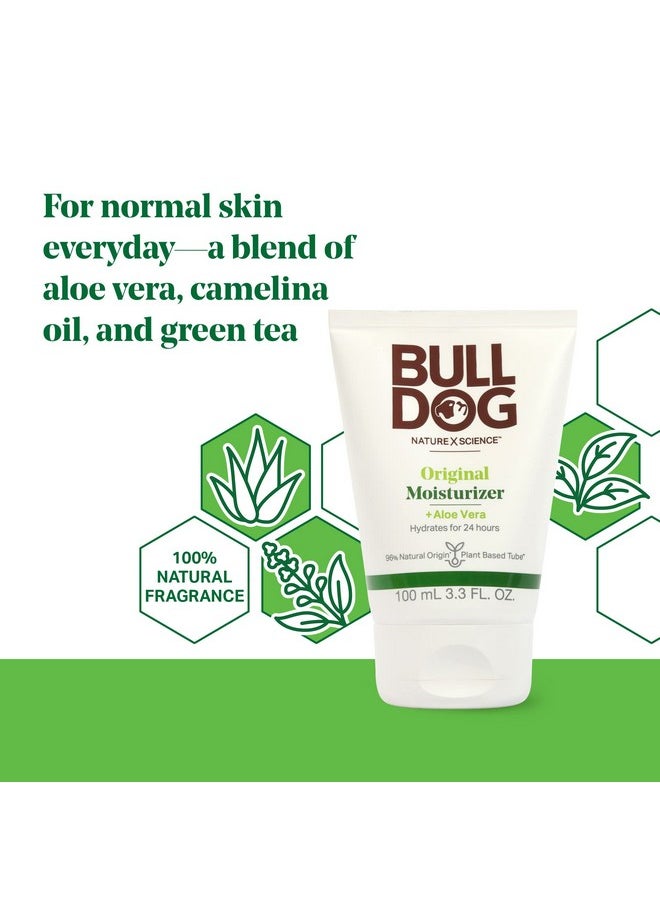 Bulldog Mens Skincare and Grooming Original Facial Moisturizer, 3.3 Fluid Ounce - Pack of 2