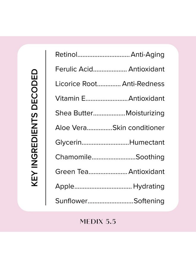 MEDIX Fragrance Free Firming Retinol Body Lotion + Brightening Vitamin C Cream 2pc Skin Care Set | Crepey Skin Care Treatment | Anti Aging Body Cream & Face Moisturizer For Crepe Skin & Dark Spots