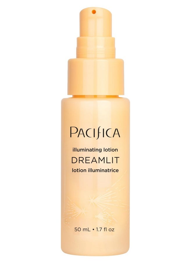 Pacifica Face Moisturizer - Dreamlit Illuminating Vitamin C Face Serum Lotion - Daily Moisturizing Face Cream -Hyaluronic Acid Serum for Face Dry & Dull Skin, Fragrance Free Vegan Dermatologist Tested
