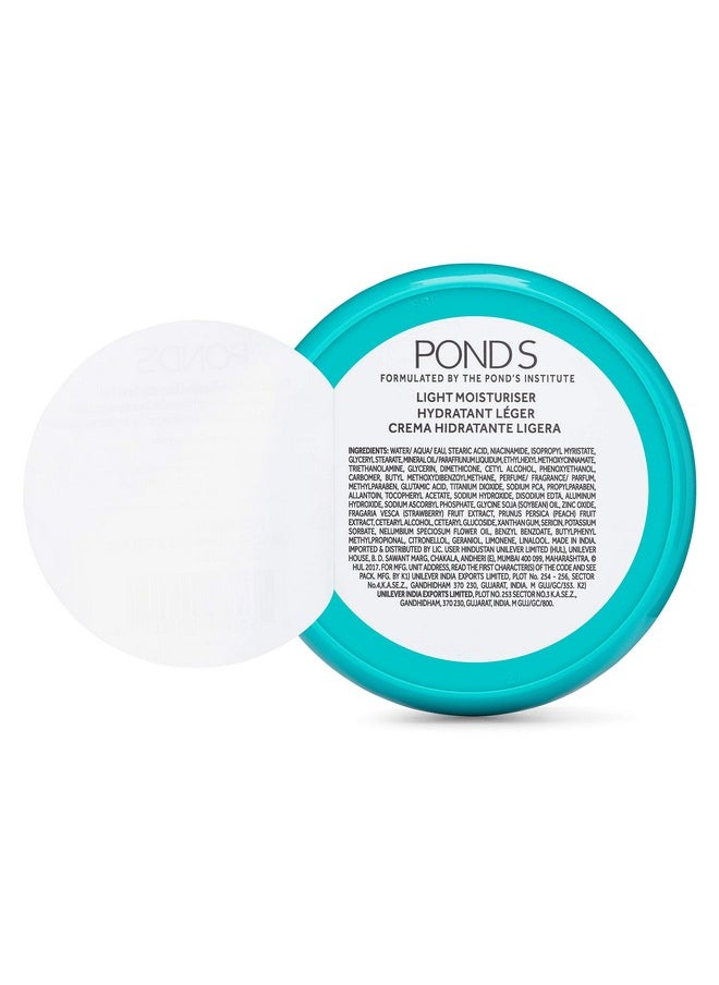 Pond's Light Moisturizer Cream, For Soft and Glowing Skin, Vitamin E, 3-Pack of 2.53 Fl Oz Each