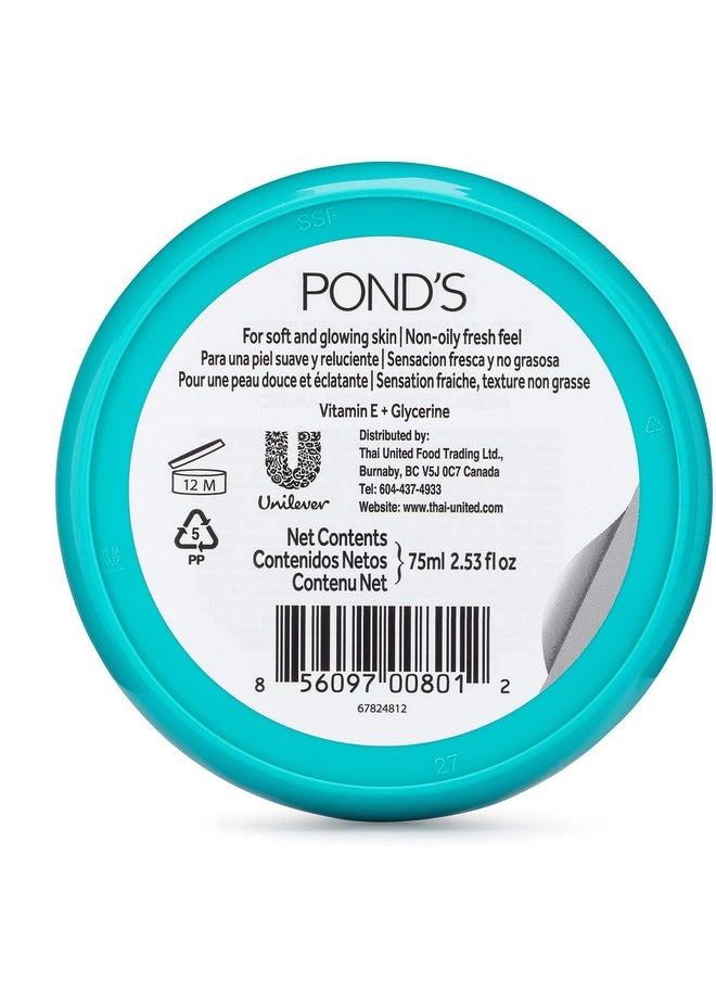 Pond's Light Moisturizer Cream, For Soft and Glowing Skin, Vitamin E, 3-Pack of 2.53 Fl Oz Each