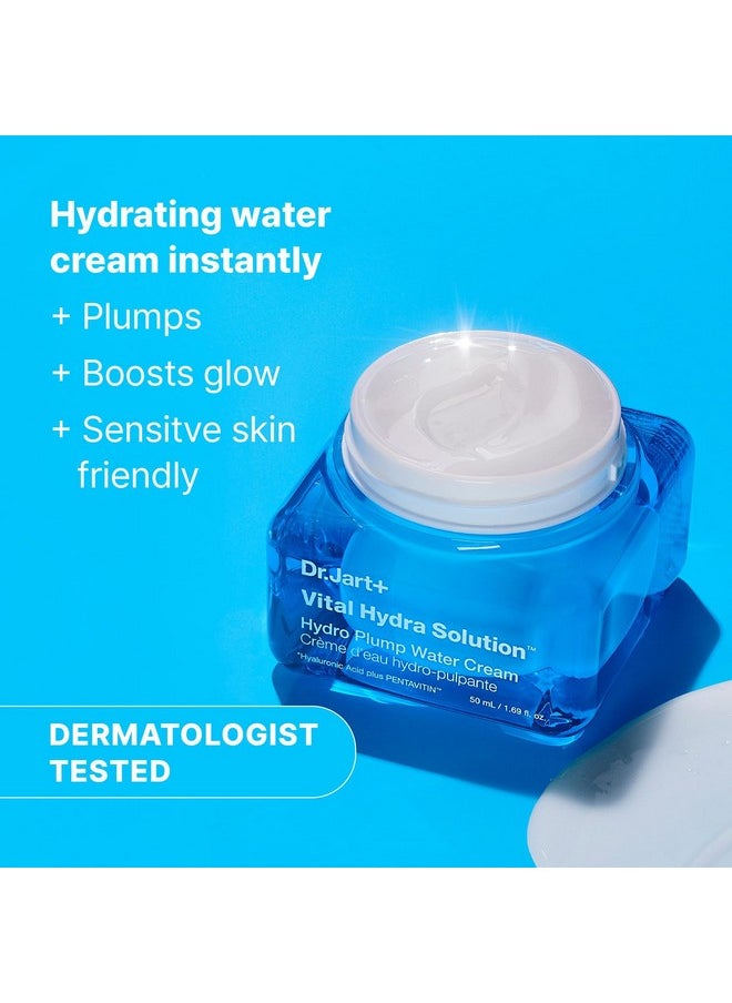 Dr.Jart+ Vital Hydra Solution Water Cream Glow Hydrating Face Moisturizer with Hyaluronic Acid | Korean Skin Care, 1.69 Fl Oz