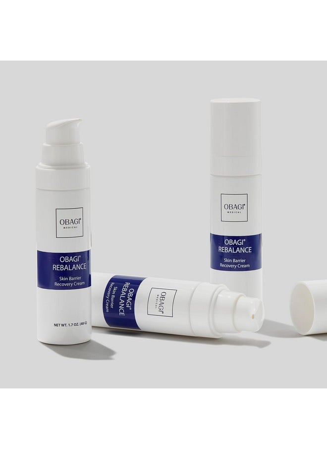 Obagi Rebalance Skin Barrier Recovery Cream - Soothing Postbiotic Moisturizer Reduces Redness with Ceramides and Niacinamide - Suitable for Sensitive Skin with Eczema, Rosacea or Acne - 1.7 oz