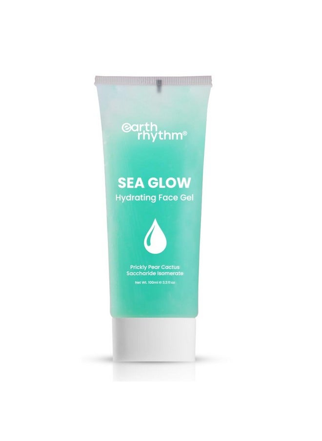 Earth Rhythm Sea Glow Gel Oil Free Lightweight Face Gel, For Intense Hydration, Non Sticky For Dry & Dull Skin, Men & Women- 100g